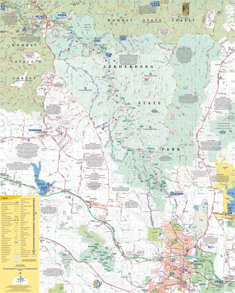 Lerderderg & Werribee Gorges Map Guide Digital - Meridian Maps