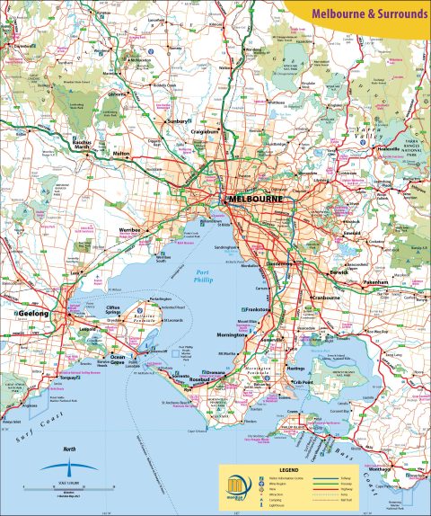 Victoria Touring Map - 2nd Edition - Meridian Maps