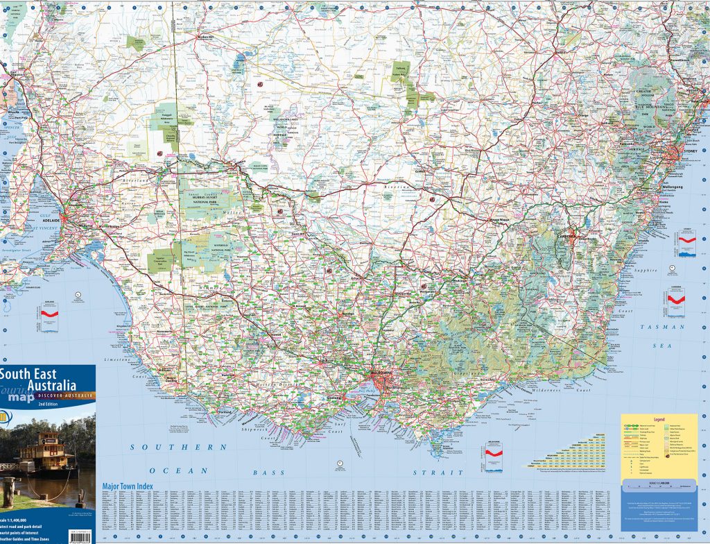 South East Australian Touring Map 2nd Edition - Meridian Maps