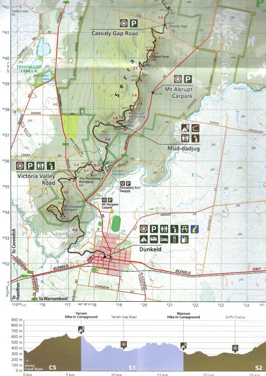 Grampians Peaks Trail South Map (Revised) - Meridian Maps