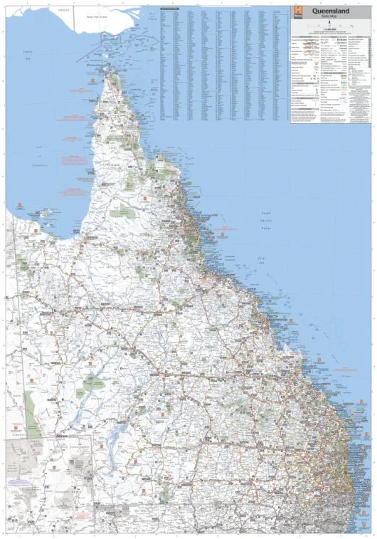 Queensland State Map - Meridian Maps